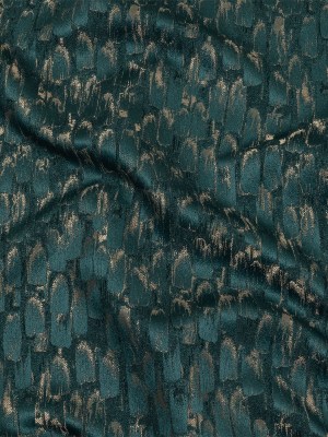 Recycled Polyester Jacquard – Peacock Abstract Brushstrokes – British Imported Recycled Polyester Jacquard – Peacock Abstract Brushstrokes – British Imported