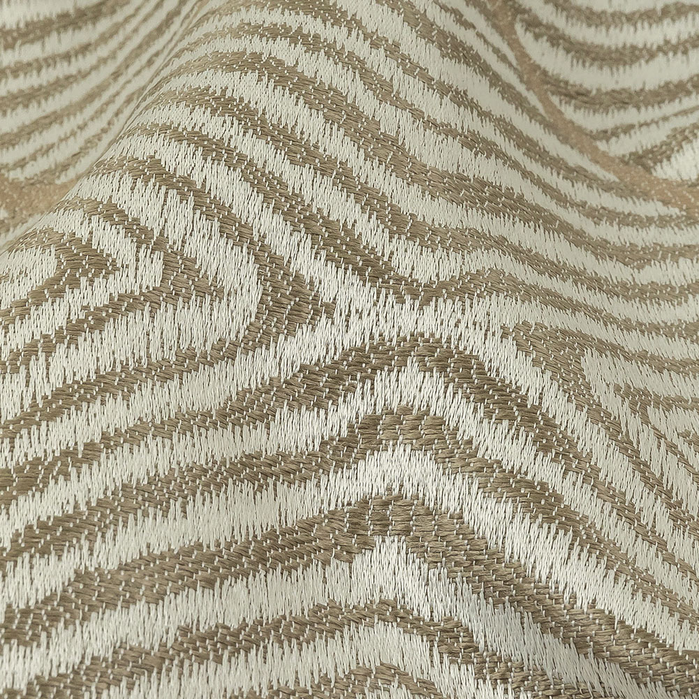 British Imported Champagne Geometric Chevron Recycled Polyester Jacquard British Imported Champagne Geometric Chevron Recycled Polyester Jacquard
