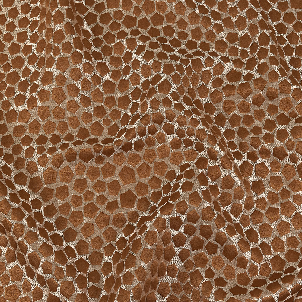 British Imported Copper Satin-Faced Pentagonal Drapery Jacquard British Imported Copper Satin-Faced Pentagonal Drapery Jacquard