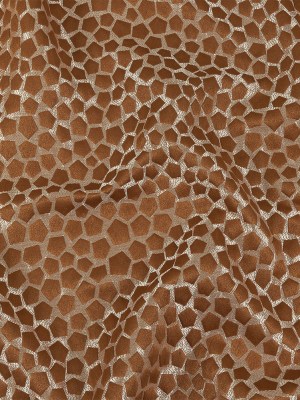 British Imported Copper Satin-Faced Pentagonal Drapery Jacquard British Imported Copper Satin-Faced Pentagonal Drapery Jacquard