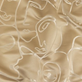 Drapery Jacquard – Champagne Face to Face – British Imported Drapery Jacquard – Champagne Face to Face – British Imported