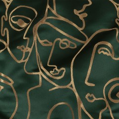 Drapery Jacquard – Emerald Face to Face – British Imported Drapery Jacquard – Emerald Face to Face – British Imported