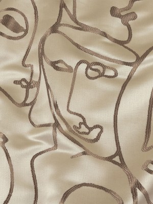 Drapery Jacquard – Latte Face to Face – British Imported Drapery Jacquard – Latte Face to Face – British Imported