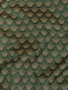 Metallic Drapery Jacquard – Emerald Digital Spots – British Imported Metallic Drapery Jacquard – Emerald Digital Spots – British Imported
