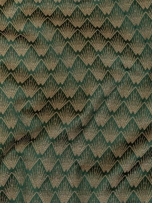 Metallic Drapery Jacquard – Emerald Digital Spots – British Imported Metallic Drapery Jacquard – Emerald Digital Spots – British Imported