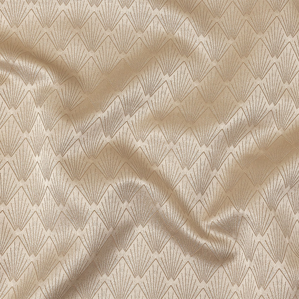 Metallic Drapery Jacquard – Nougat Digital Spots – British Imported Metallic Drapery Jacquard – Nougat Digital Spots – British Imported