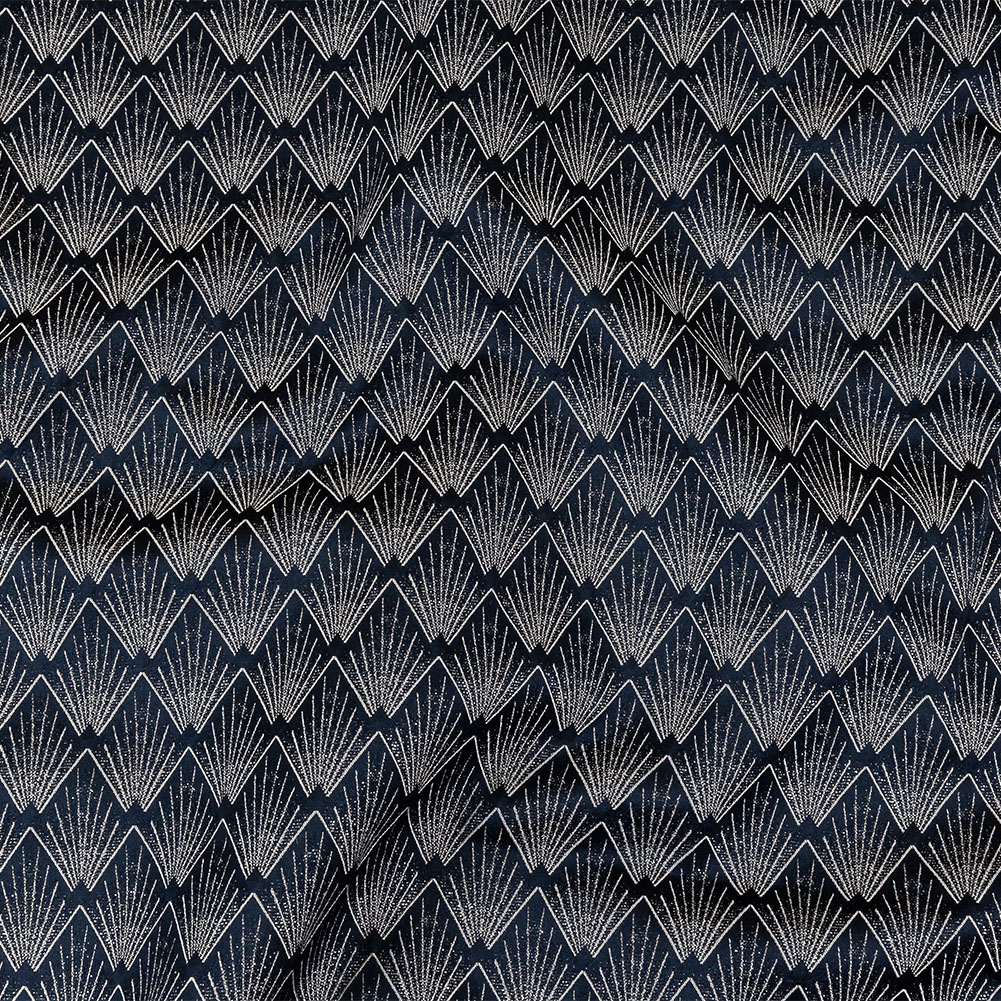 Metallic Drapery Jacquard – Sapphire Digital Spots – British Imported Metallic Drapery Jacquard – Sapphire Digital Spots – British Imported