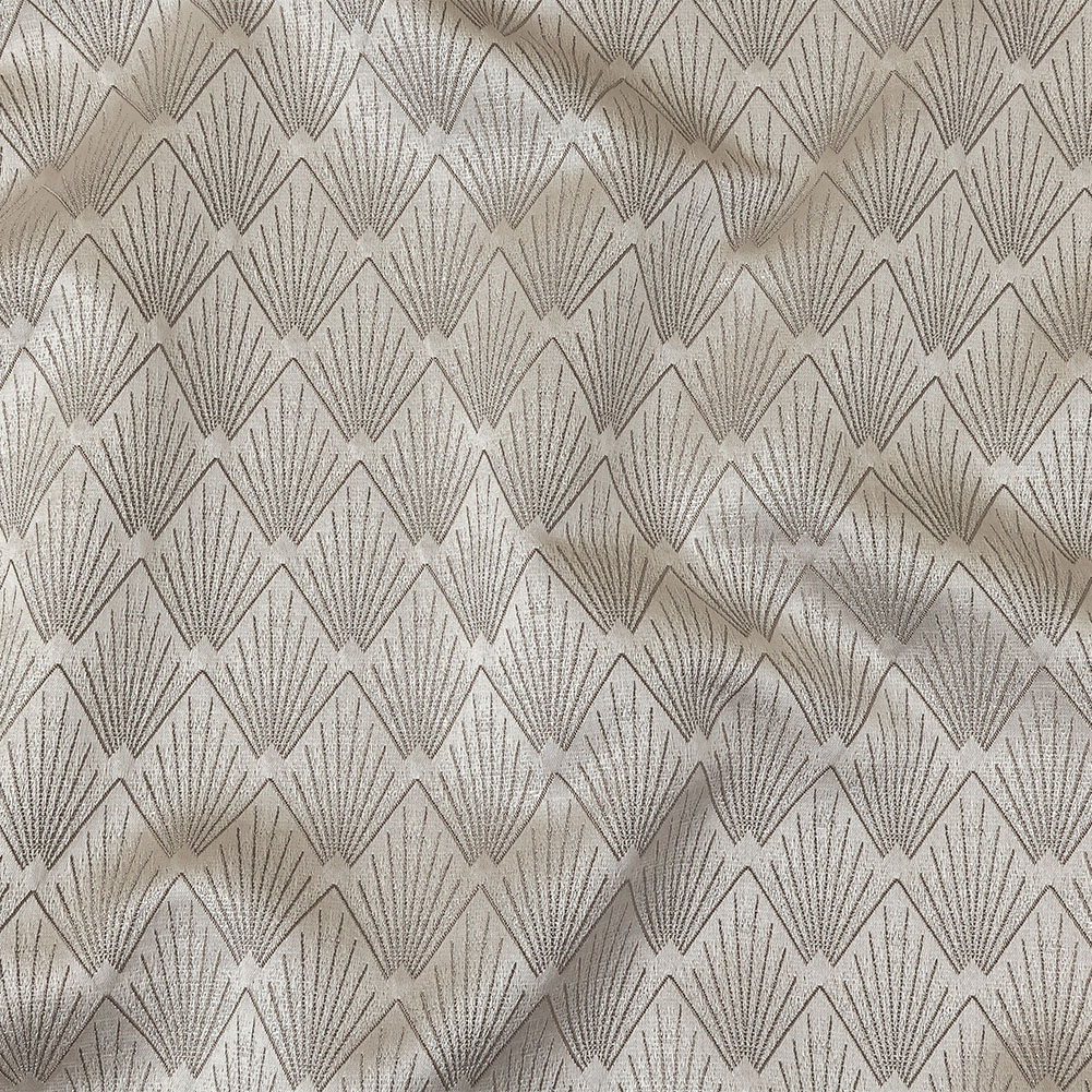 Metallic Drapery Jacquard – Silver Digital Spots – British Imported Metallic Drapery Jacquard – Silver Digital Spots – British Imported