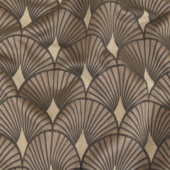 Drapery Jacquard – Praline Maze of Fans – British Imported Drapery Jacquard – Praline Maze of Fans – British Imported