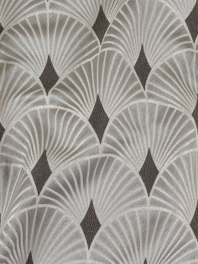 Drapery Jacquard – Silver Maze of Fans – British Imported Drapery Jacquard – Silver Maze of Fans – British Imported