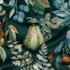 Polyester Knit Microvelvet – Forest Floral – British Imported Polyester Knit Microvelvet – Forest Floral – British Imported