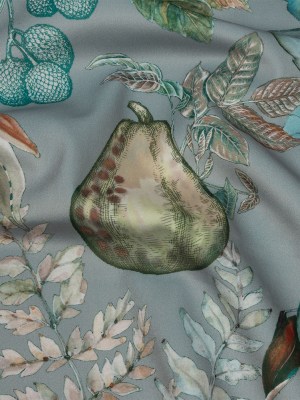 Polyester Knit Microvelvet – Stone Floral – British Imported Polyester Knit Microvelvet – Stone Floral – British Imported