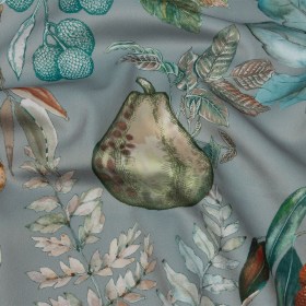 Polyester Knit Microvelvet – Stone Floral – British Imported Polyester Knit Microvelvet – Stone Floral – British Imported