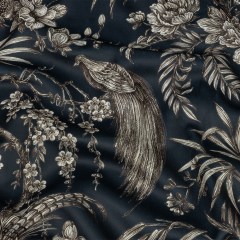 Polyester Microvelvet Print – Ocean Birds Perched in Paradise Florals – British Imported Polyester Microvelvet Print – Ocean Birds Perched in Paradise Florals – British Imported