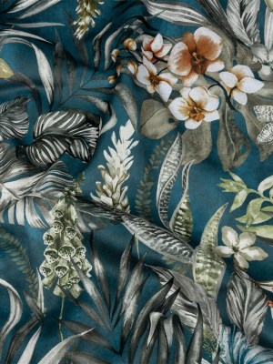 Polyester Microvelvet Print – River Tropical Florals – British Imported Polyester Microvelvet Print – River Tropical Florals – British Imported