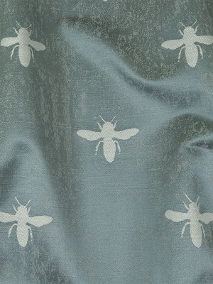 Slubbed Drapery Jacquard – Ocean Buzzing Bees – British Imported Slubbed Drapery Jacquard – Ocean Buzzing Bees – British Imported