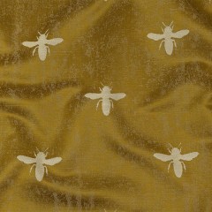Slubbed Drapery Jacquard – Zest Buzzing Bees – British Imported Slubbed Drapery Jacquard – Zest Buzzing Bees – British Imported