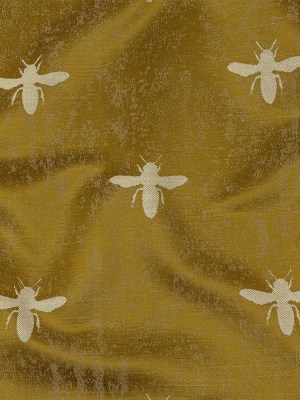 Slubbed Drapery Jacquard – Zest Buzzing Bees – British Imported Slubbed Drapery Jacquard – Zest Buzzing Bees – British Imported