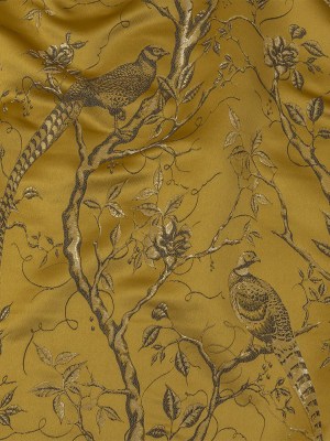Drapery Jacquard – Zest Perched Peacocks on Branches – British Imported Drapery Jacquard – Zest Perched Peacocks on Branches – British Imported