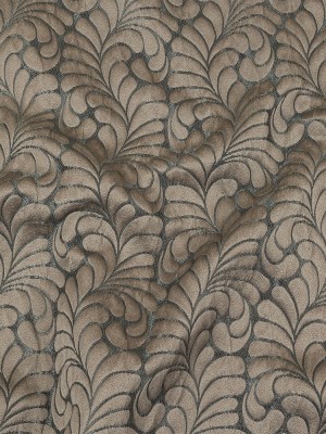 Satin-Faced Jacquard – Denim Fern Leaves – British Imported Satin-Faced Jacquard – Denim Fern Leaves – British Imported
