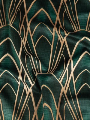 Printed Microvelvet – Emerald Labyrinth of Arches – British Imported Printed Microvelvet – Emerald Labyrinth of Arches – British Imported