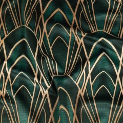 Printed Microvelvet – Emerald Labyrinth of Arches – British Imported Printed Microvelvet – Emerald Labyrinth of Arches – British Imported