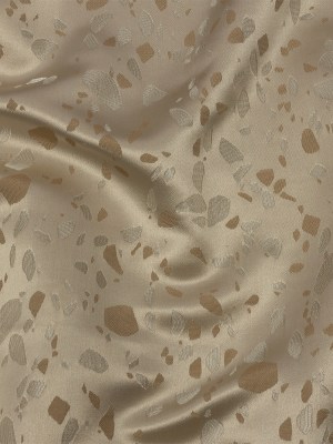Metallic Satin-Faced Drapery Jacquard – Sandstone Pebbles – British Imported Metallic Satin-Faced Drapery Jacquard – Sandstone Pebbles – British Imported