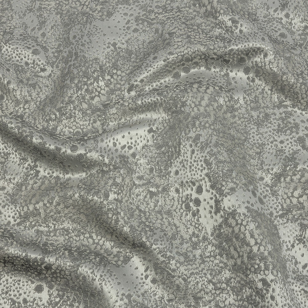 Metallic Drapery Jacquard – Aluminium Pebbly Spots – British Imported Metallic Drapery Jacquard – Aluminium Pebbly Spots – British Imported