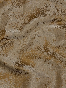 Metallic Drapery Jacquard – Brass Pebbly Spots – British Imported Metallic Drapery Jacquard – Brass Pebbly Spots – British Imported