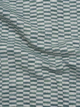 Textured Polyester and Cotton Woven – Lagoon Rectangle Checks – British Imported Textured Polyester and Cotton Woven – Lagoon Rectangle Checks – British Imported