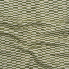 Textured Polyester and Cotton Woven – Olive Rectangle Checks – British Imported Textured Polyester and Cotton Woven – Olive Rectangle Checks – British Imported