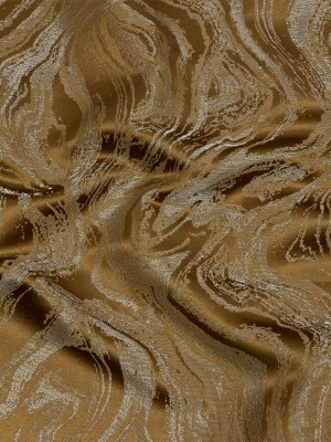 Metallic Drapery Jacquard – Brass Metamorphic Swirls – British Imported Metallic Drapery Jacquard – Brass Metamorphic Swirls – British Imported
