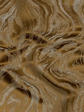Metallic Drapery Jacquard – Brass Metamorphic Swirls – British Imported Metallic Drapery Jacquard – Brass Metamorphic Swirls – British Imported