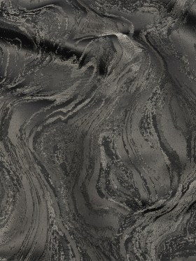 Metallic Drapery Jacquard – Charcoal Metamorphic Swirls – British Imported Metallic Drapery Jacquard – Charcoal Metamorphic Swirls – British Imported