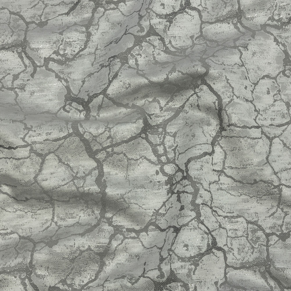 Metallic Drapery Jacquard – Platinum Marble Veins – British Imported Metallic Drapery Jacquard – Platinum Marble Veins – British Imported