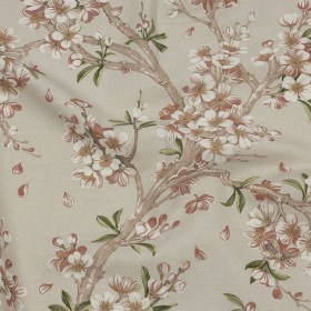 Cotton Canvas Print – Linen Blossoming Trees and Bees – British Imported Cotton Canvas Print – Linen Blossoming Trees and Bees – British Imported