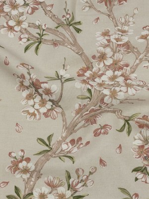 Cotton Canvas Print – Linen Blossoming Trees and Bees – British Imported Cotton Canvas Print – Linen Blossoming Trees and Bees – British Imported