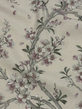 Cotton Canvas Print – Orchid Blossoming Trees and Bees – British Imported Cotton Canvas Print – Orchid Blossoming Trees and Bees – British Imported