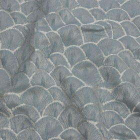 Drapery Jacquard – Denim Fan Scales – British Imported Drapery Jacquard – Denim Fan Scales – British Imported