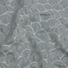 Drapery Jacquard – Denim Fan Scales – British Imported Drapery Jacquard – Denim Fan Scales – British Imported