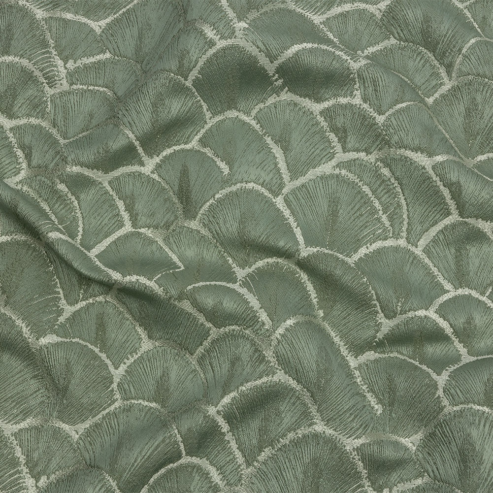 Drapery Jacquard – Jade Fan Scales – British Imported Drapery Jacquard – Jade Fan Scales – British Imported