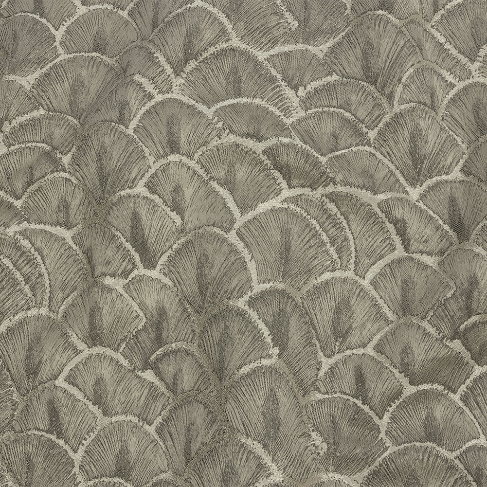 Drapery Jacquard – Pewter Fan Scales – British Imported Drapery Jacquard – Pewter Fan Scales – British Imported