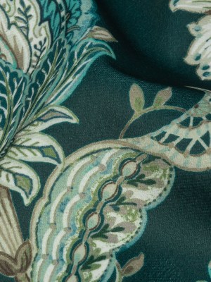 Polyester Microvelvet Print – River Jacobean Floral – British Imported Polyester Microvelvet Print – River Jacobean Floral – British Imported