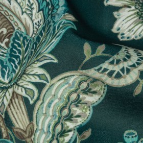 Polyester Microvelvet Print – River Jacobean Floral – British Imported Polyester Microvelvet Print – River Jacobean Floral – British Imported