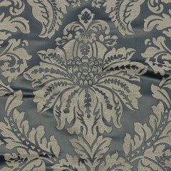 Drapery Jacquard – Graphite Leafy Damask – British Imported Drapery Jacquard – Graphite Leafy Damask – British Imported
