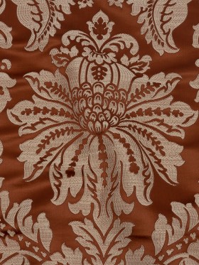 Drapery Jacquard – Rust Leafy Damask – British Imported Drapery Jacquard – Rust Leafy Damask – British Imported