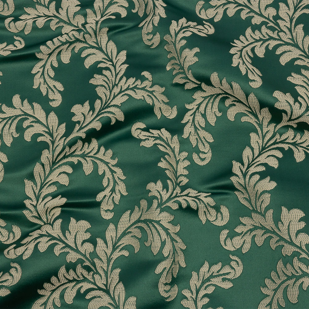 Drapery Jacquard – Emerald Elegant Ferns – British Imported Drapery Jacquard – Emerald Elegant Ferns – British Imported