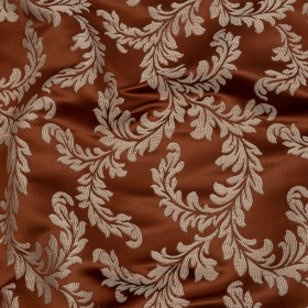 Drapery Jacquard – Rust Elegant Ferns – British Imported Drapery Jacquard – Rust Elegant Ferns – British Imported