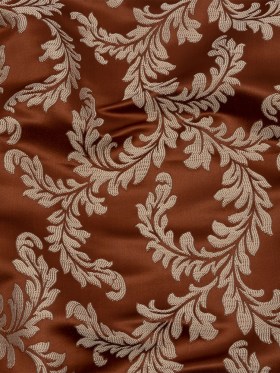 Drapery Jacquard – Rust Elegant Ferns – British Imported Drapery Jacquard – Rust Elegant Ferns – British Imported