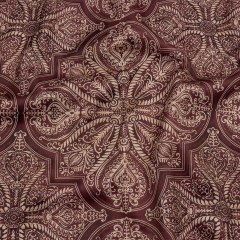 Printed Polyester Velvet – Berry Ornate Leafy Tiles – British Imported Printed Polyester Velvet – Berry Ornate Leafy Tiles – British Imported